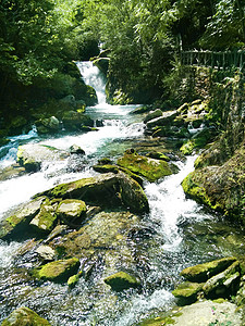 清泉小溪流水大自然背景图片