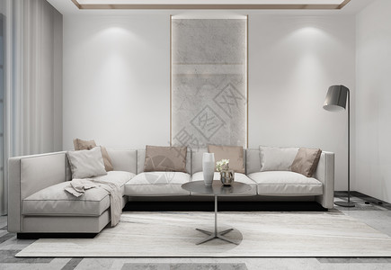白色简洁桌台现代简洁风家居陈列室内设计效果图背景