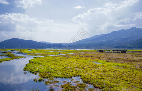 金波湖腾冲北海湿地公园背景