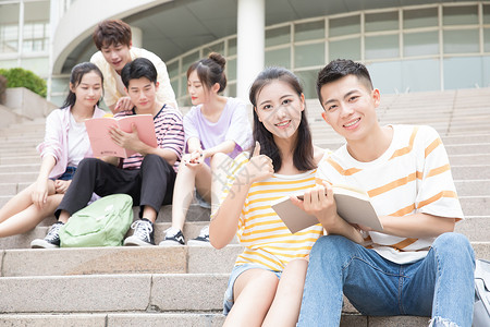 青年马克思大学生校园学习生活背景