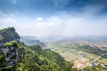 旅行穿搭浙江省绍兴市新昌县镜岭镇穿岩十九峰背景