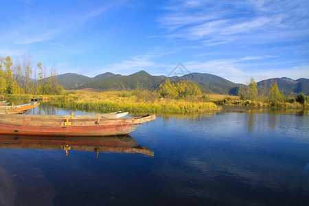 泸沽湖背景