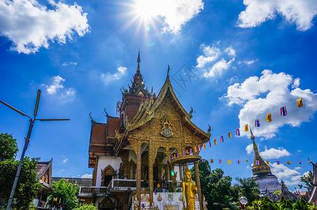 玛哈泰寺泰国清迈玛哈湾寺背景