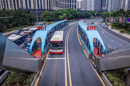 街头建筑江苏常州BRT车站背景