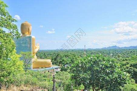 斯里兰卡丹布勒石窟寺景区高清图片