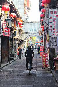 江南街道浙江台州临海紫阳古街背景