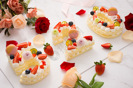 爱与美食素材520生日蛋糕背景
