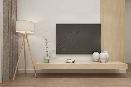 白色陶瓷花瓶电视背景设计设计图片
