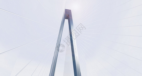 港澳珠大桥海报炫酷桥梁场景设计图片