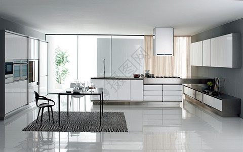 室内台面现代厨房效果图设计图片