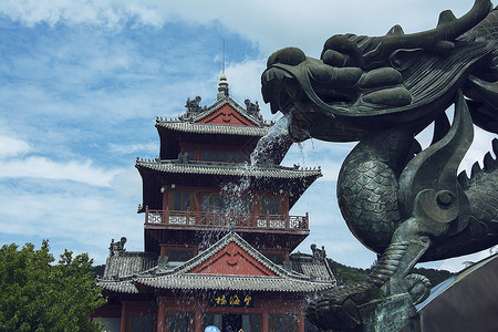 山东景点宣传山东5A风景区刘公岛背景