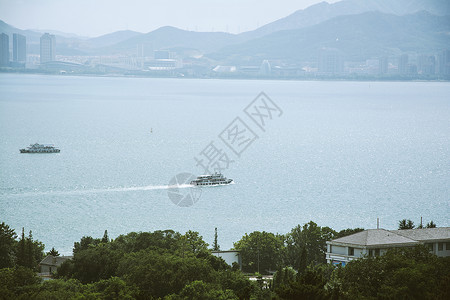 甲午海战山东5A风景区刘公岛背景