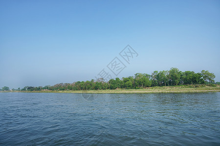 尼泊尔奇特旺国家公园河流风光背景图片