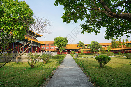 尼泊尔蓝毗尼中华寺建筑背景图片