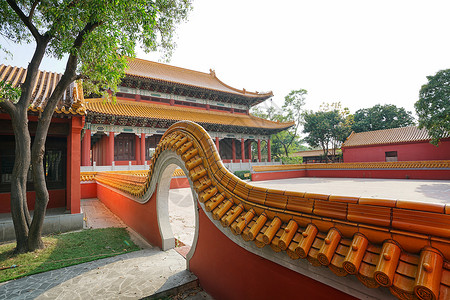 中华寺建筑尼泊尔蓝毗尼中华寺中国寺庙背景