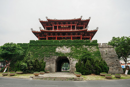 泉州风光泉州地标天后宫背景