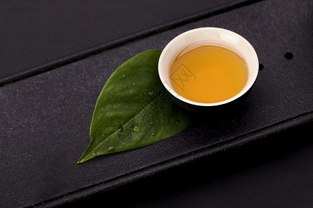 饮白露茶字体茶背景