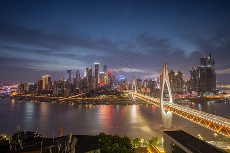 重庆市东水门大桥夜景图片