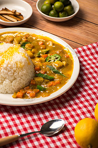 咖喱饭美食印度黄高清图片