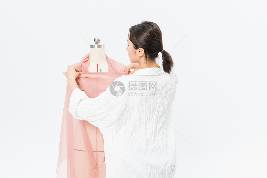 女服装设计师样衣制作图片