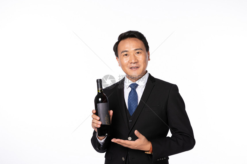 红酒推销员形象图片