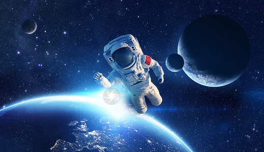 外太空宇航员背景图片