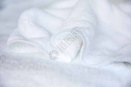 白色浴巾白色毛巾细节背景