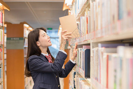 学生图书馆看书背景图片