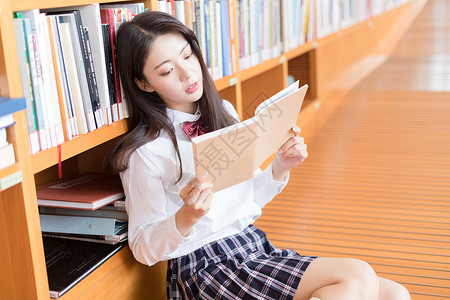 图书馆日系写真背景图片
