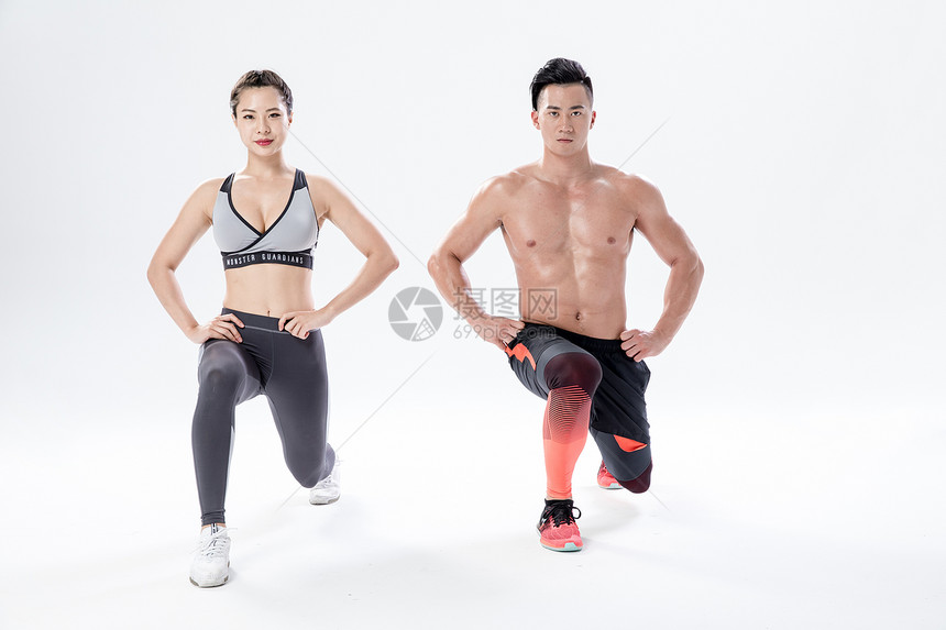 健身运动男女图片