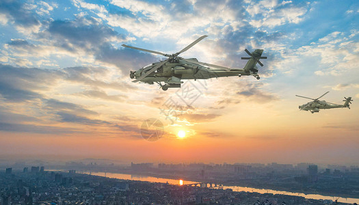 直升机海报空中战斗机设计图片