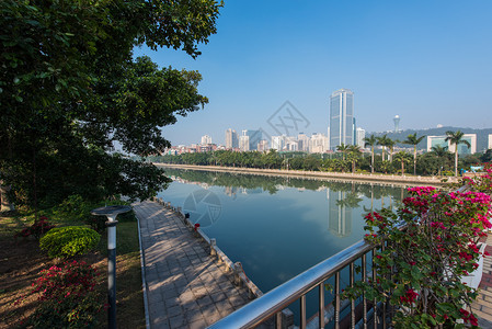厦门筼筜湖背景图片