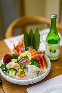 刺身生鱼片日本柚子高清图片