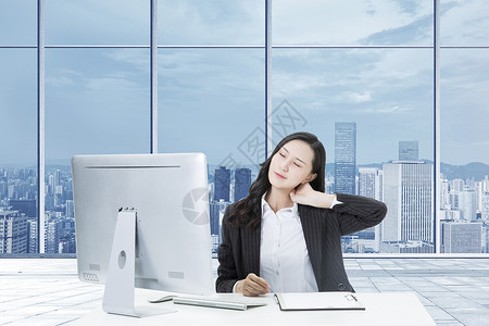 办公职场女性工作压力设计图片