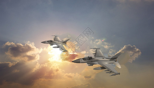 空中飞行的战斗机背景图片