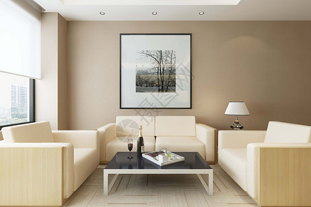 木桌椅休息区背景设计图片