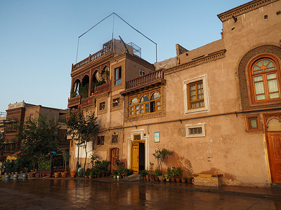 土家风貌喀什噶尔古城背景