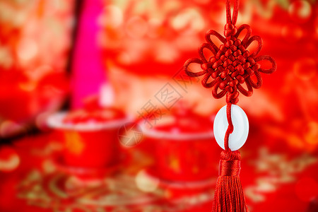 婚礼红中国结设计图片