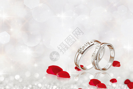 砖石戒指戒指婚礼背景设计图片
