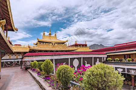 高迁古民居西藏大昭寺背景