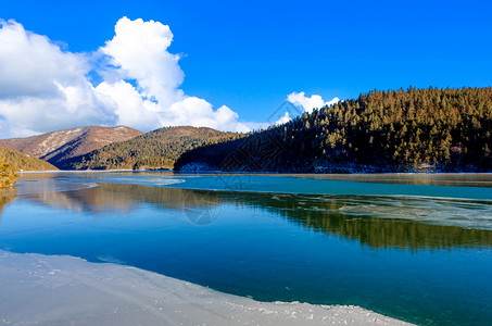 香格里拉徒步尼汝沿途风光背景