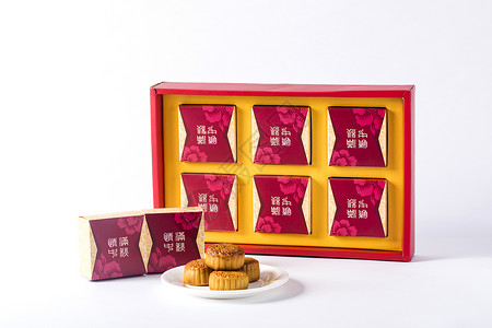 中秋节月饼礼盒背景图片