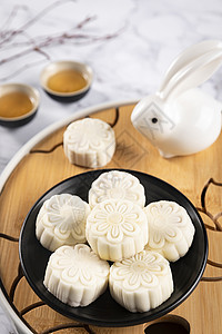 中秋节冰皮月饼背景图片