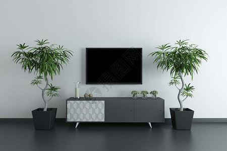 绿植背景墙电视背景墙设计图片