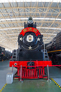 铁路机车中国铁道博物馆朱德号背景