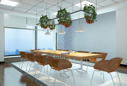 吊饰现代简约会议桌设计图片