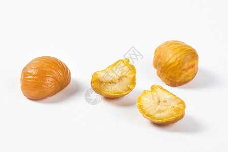 栗子板栗栗子剥橘子高清图片