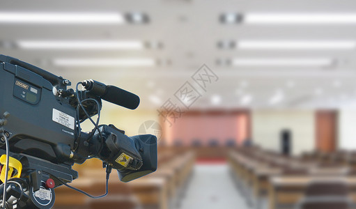 会议礼堂摄像新闻发布会设计图片