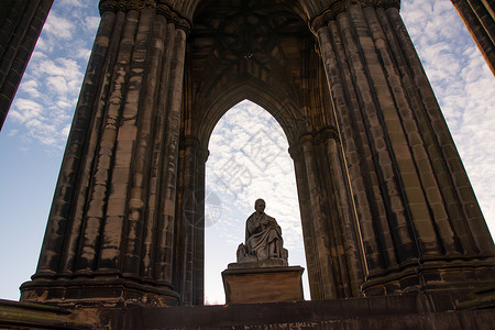 爱丁堡司各特纪念塔背景图片
