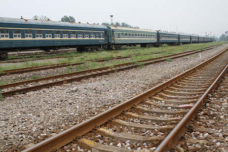 组旅行机车老式的火车机车背景